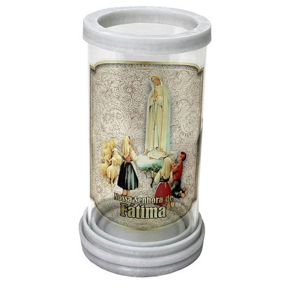 Porta Vela Vidro e Mármore Nossa Senhora de Fátima