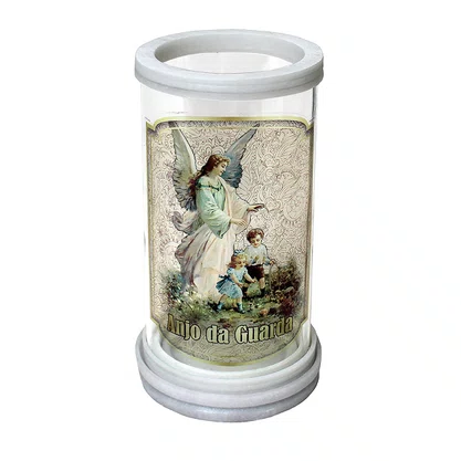 Porta Vela Vidro e Mármore Anjo da Guarda