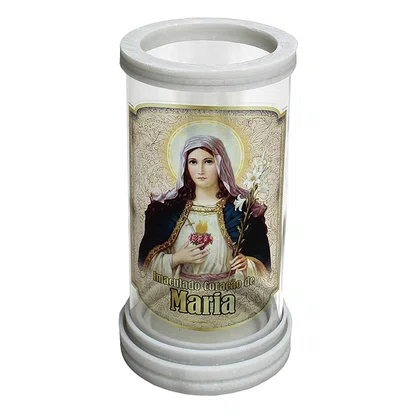 Porta Vela Vidro e Mármore Imaculado Coração de Maria 