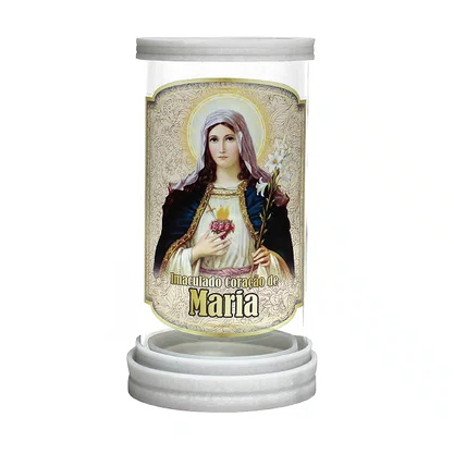 Porta Vela Vidro e Mármore Imaculado Coração de Maria 