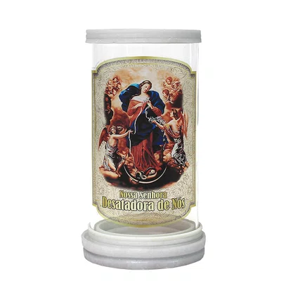 Porta Vela Vidro e Mármore Nossa Senhora Desatadora dos Nós 
