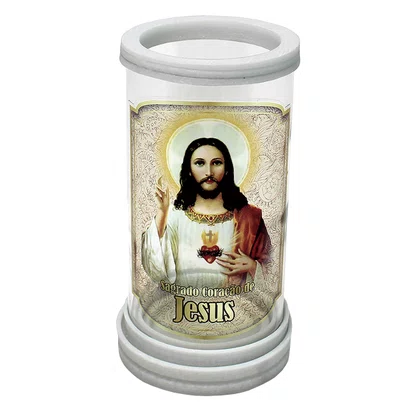 Porta Vela Vidro e Mármore Sagrado Coração de Jesus 