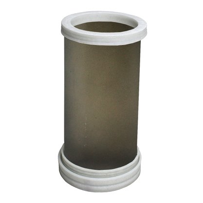 Porta Vela Vidro Fumê  Jateado Base Mármore
