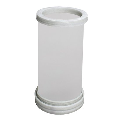 Porta Vela Vidro Jateado Branco Base Mármore