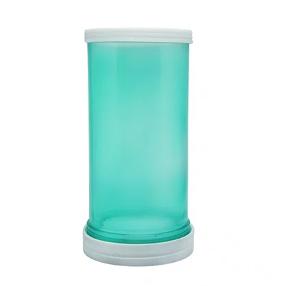 Porta Vela Vidro Verde Jateado Base Mármore