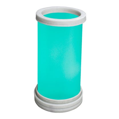 Porta Vela Vidro Verde Jateado Base Mármore