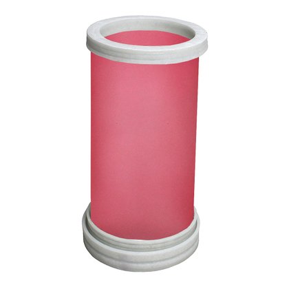Porta Vela Vidro Vermelho Jateado Base Mármore