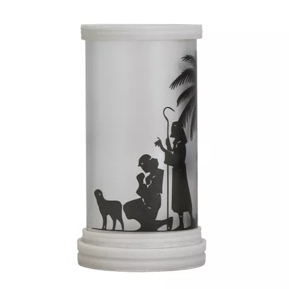 Porta Velas Cenário Nascimento Menino Jesus - 18 cm