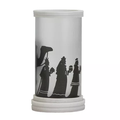 Porta Velas Cenário Nascimento Menino Jesus - 18 cm