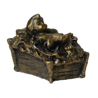 Presépio 14 Peças de Mármore com Pintura em Bronze Medidas Diversas