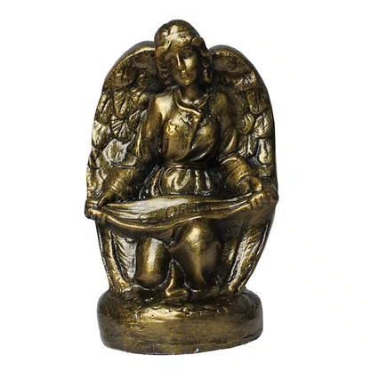 Presépio 14 Peças de Mármore com Pintura em Bronze Medidas Diversas