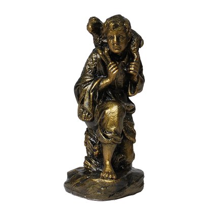 Presépio 14 Peças de Mármore com Pintura em Bronze Medidas Diversas