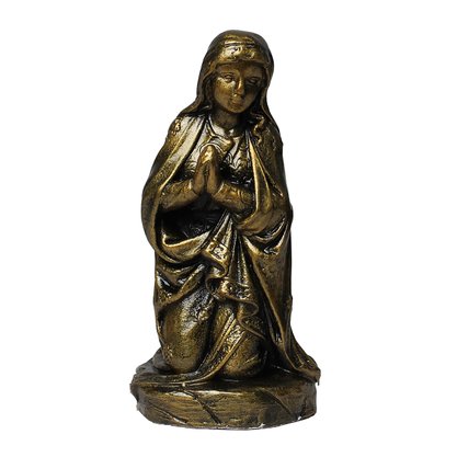 Presépio 14 Peças de Mármore com Pintura em Bronze Medidas Diversas