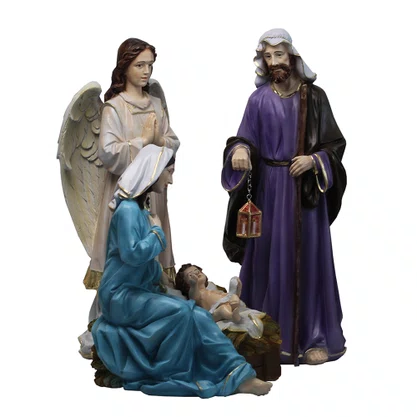 Presépio Anjo e Sagrada Família - 40 cm