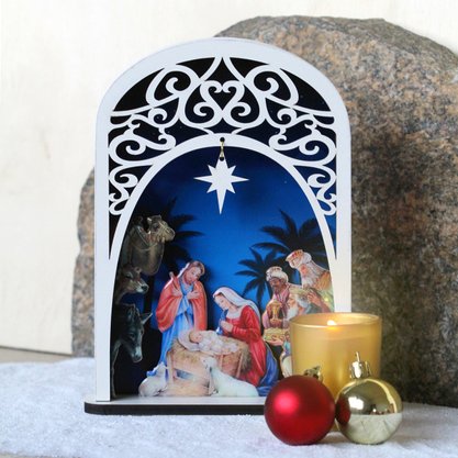 Presépio de Mesa MDF - 22 cm x 16 cm