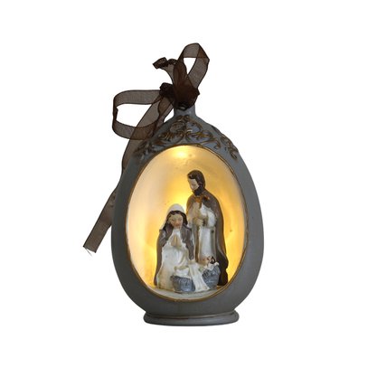Presépio de Resina Importado Oval com Luz - 11 cm