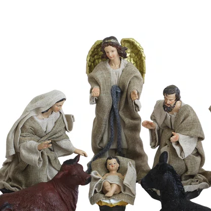 Presépio de Resina Vestes Linho 11 Peça - 20 cm