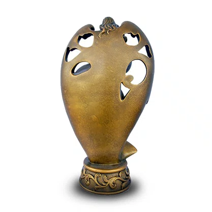 Presépio em Mármore com Pintura em Bronze Estilizado 30cm