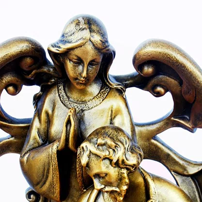Presépio em Mármore com Pintura em Bronze Estilizado 30cm