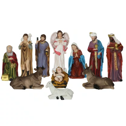 Presépio Importado de Resina New Color 11 Peças - 30 cm