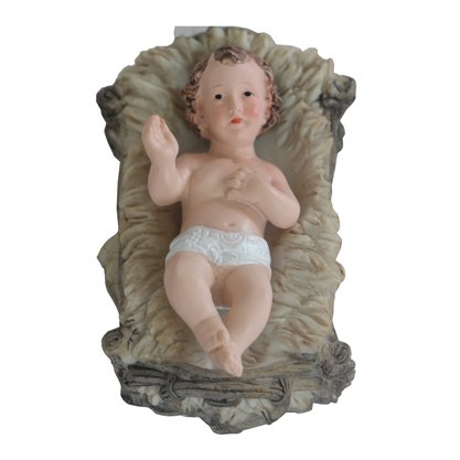 Presépio Importado de Resina Pintura Marfim 11 Peças - 20 cm