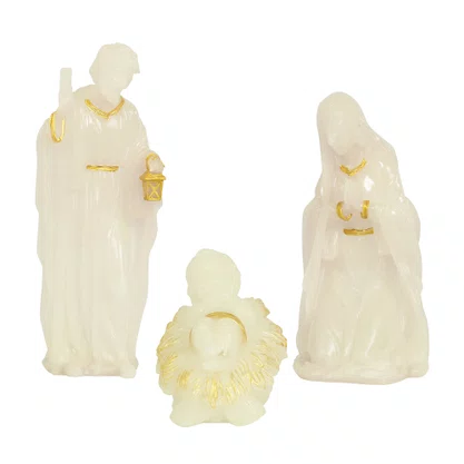 Presépio Importado de Resina Sagrada Família com Luz - 30 cm