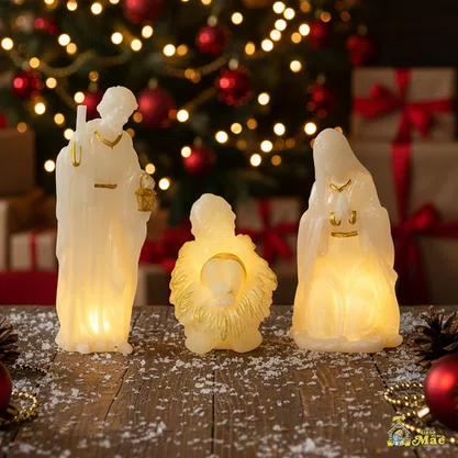 Presépio Importado de Resina Sagrada Família com Luz - 30 cm