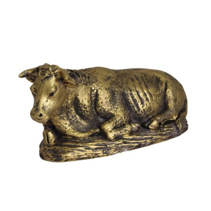 Presépio Importado Tecido Marrom e Dourado 11 Peças - 40 cm