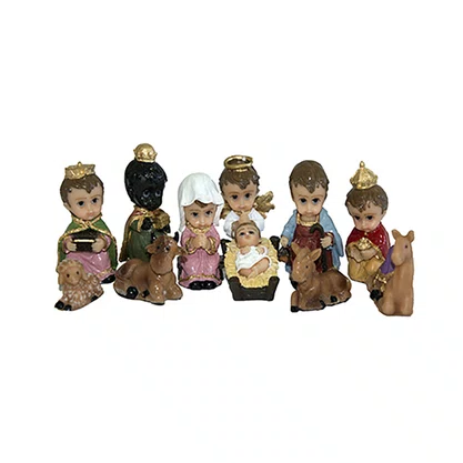 Presepio Infantil Resina Nacional 12 Peças - 6 cm