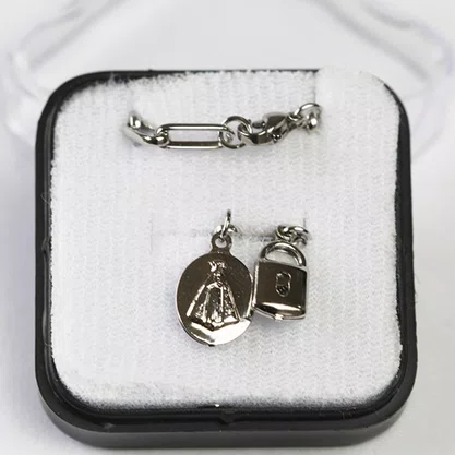 Pulseira Cadeia de Consagração a Nossa Senhora de Aparecida - Inox