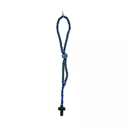 Pulseira Nossa Senhora Aparecida em Madeira Azul