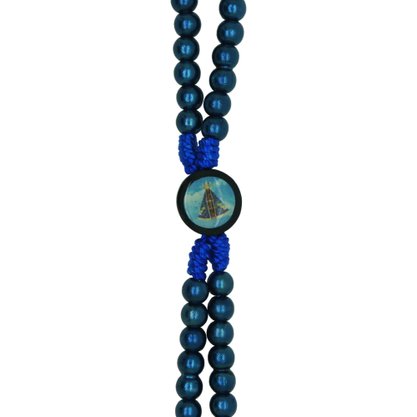 Pulseira Nossa Senhora Aparecida em Madeira Azul