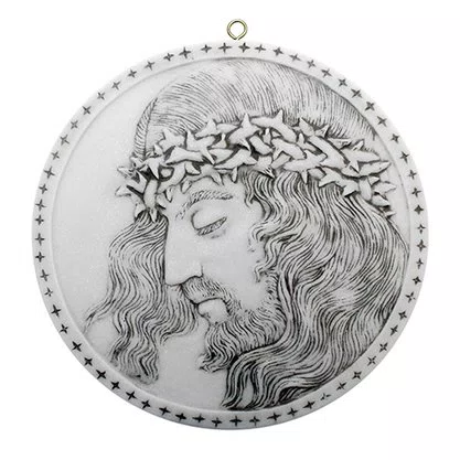 Quadro Face de Cristo em Mármore - 25 cm