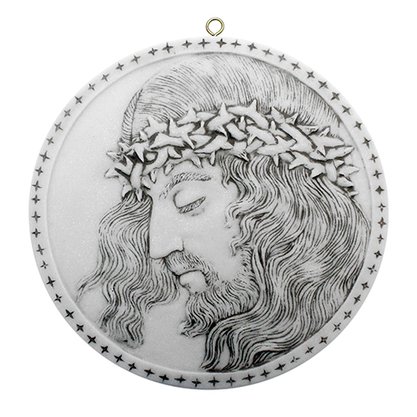 Quadro Face de Cristo em Mármore - 25 cm
