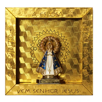 Quadro Mini Nicho Nossa Senhora Aparecida - 10 cm x 10 cm