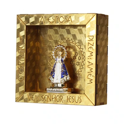 Quadro Mini Nicho Nossa Senhora Aparecida - 10 cm x 10 cm