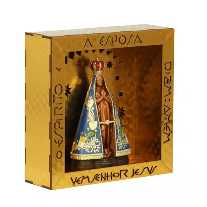 Quadro Nicho MDF de Nossa Senhora Aparecida - 19 cm x 19 cm