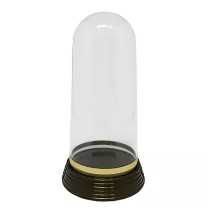 Redoma Acrílico Faixa Dourada - 14 cm