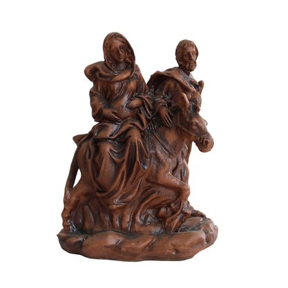 Imagem de Nossa Senhora do Desterro Resina Efeito Madeira - 12 cm