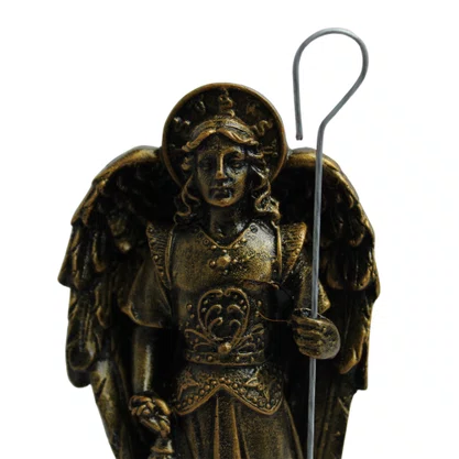 Imagem de Arcanjo São Rafael Pintura Bronze de Resina Nacional - 15 cm