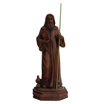 Imagem de São Bento Resina Efeito Madeira - 22 cm