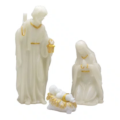 Presépio Importado de Resina Sagrada Família com Luz - 30 cm