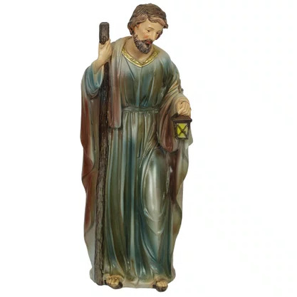 Presépio Importado de Resina Sagrada Família Green 3 Peças - 20 cm