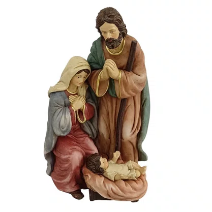Presépio Importado de Resina Sagrada Família - 20 cm