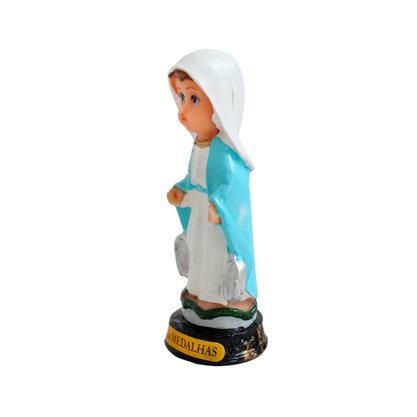 Imagem de Nossa Senhora da Medalha Milagrosa Infantil Resina Nacional - 8,5 cm 