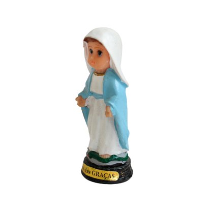 Imagem Nossa Senhora das Graças Infantil Resina Nacional - 8 cm
