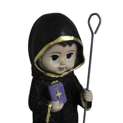 Imagem de São Bento Infantil de Resina Nacional - 11 cm
