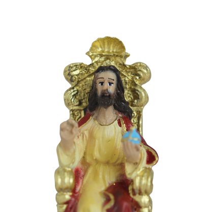 Imagem de Cristo Rei de Resina Nacional - 12 cm