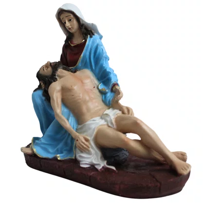 Imagem de Nossa Senhora Pietá de Resina Nacional - 14 cm