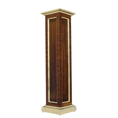 Coluna Pedestal de Madeira para Imagens em Madeira - Marrom - 120cm X 30cm